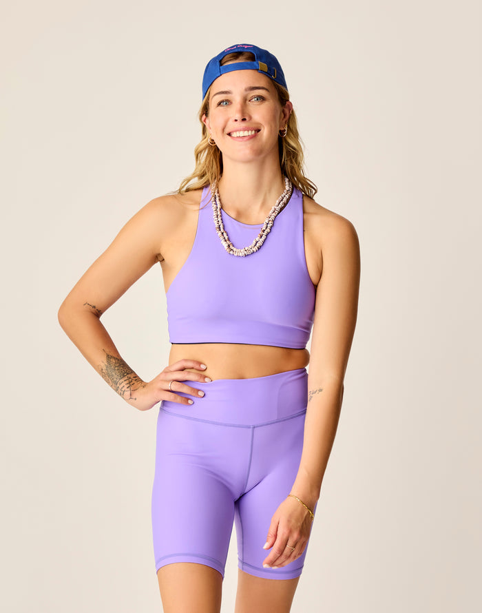 Lucie 8" Compression Short: Aster - FINAL SALE