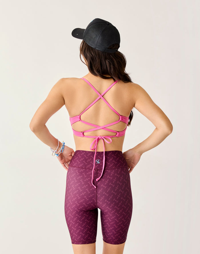 Lucie 8" Compression Short: Disco - FINAL SALE