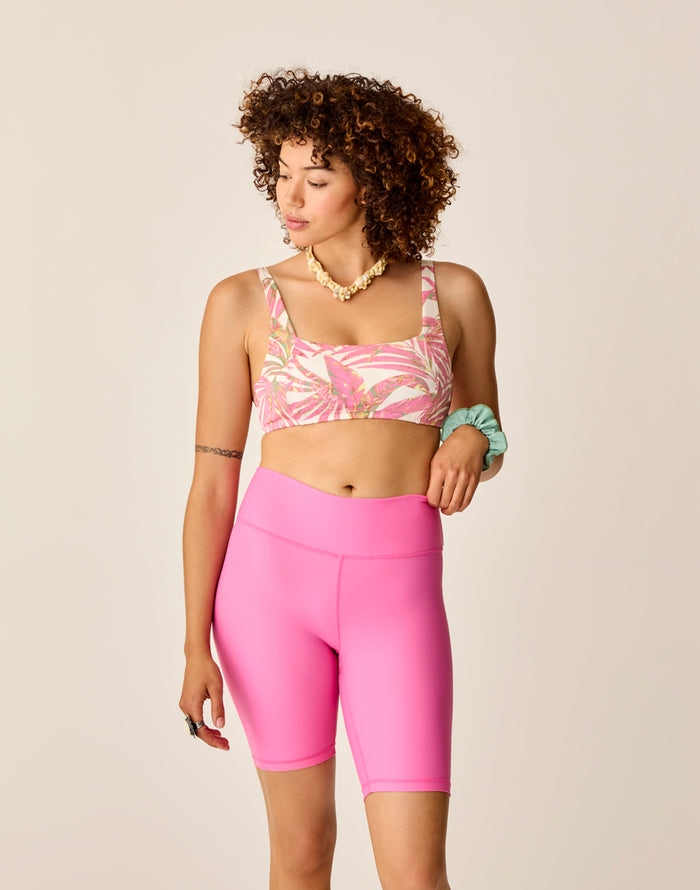Lucie 8" Compression Short: Hot Pink - FINAL SALE
