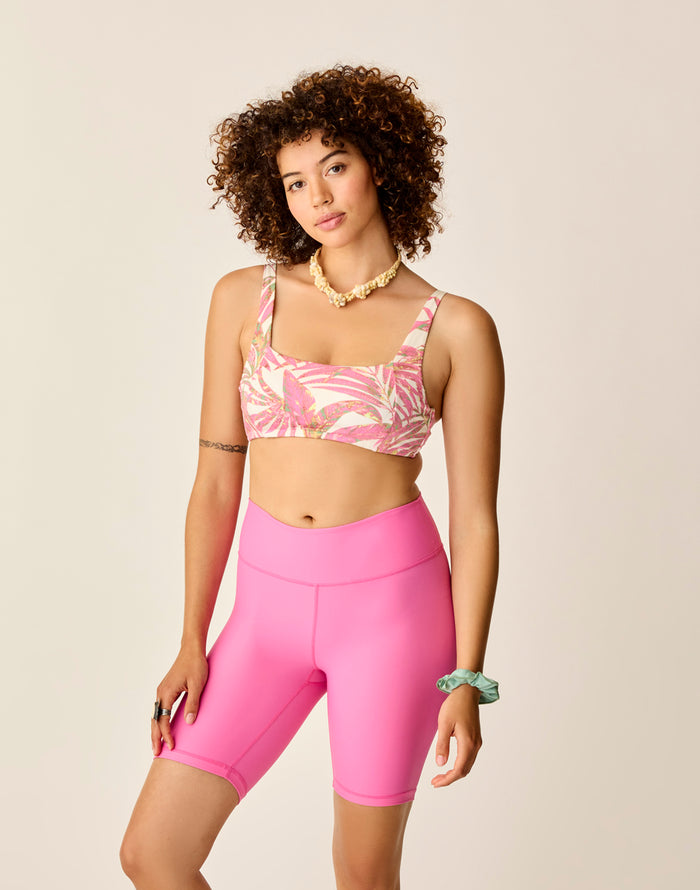 Lucie 8" Compression Short: Hot Pink - FINAL SALE