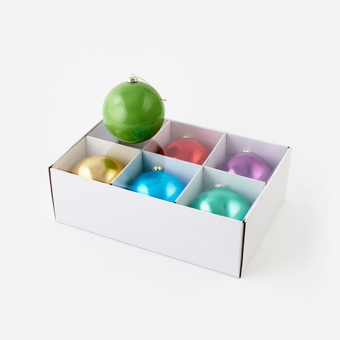 Luminescent Ball Ornament in Gift Box, Set of 6, Large