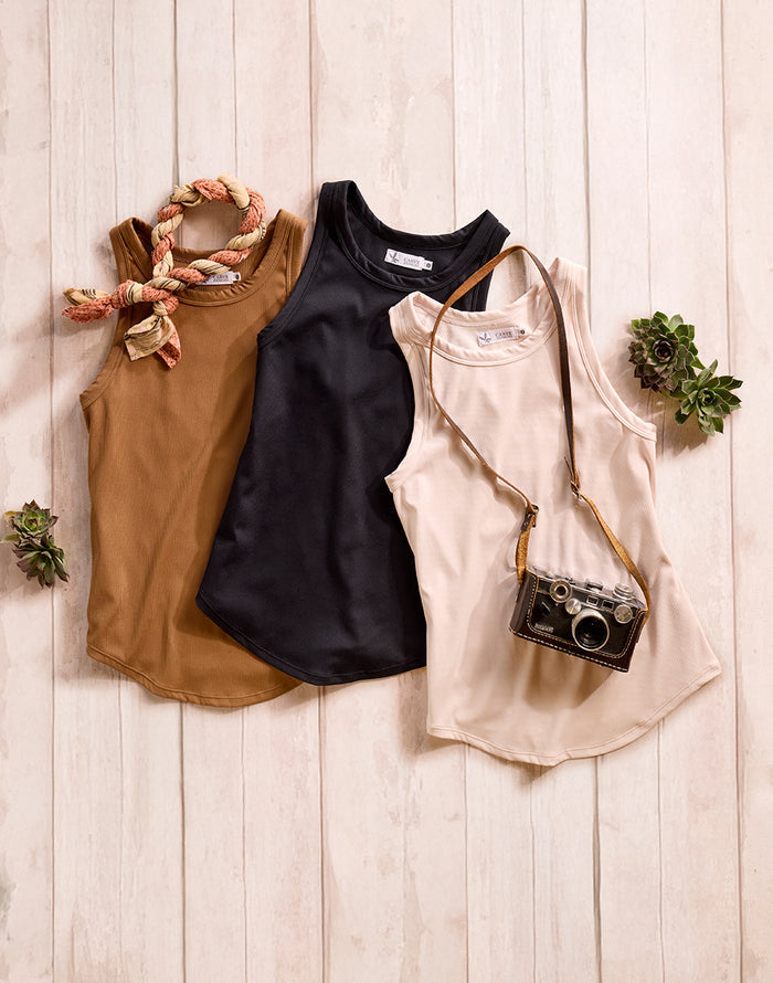 Lyra Rib Tank: Black