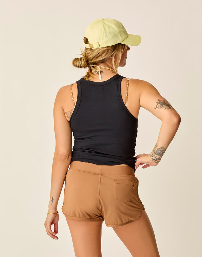 Lyra Rib Tank: Black
