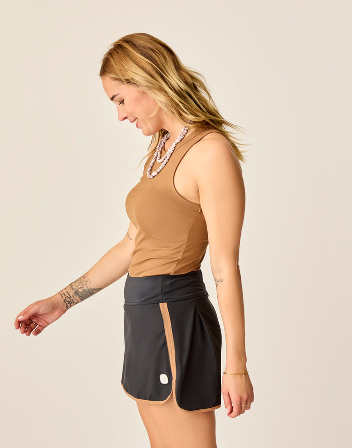 Lyra Rib Tank: Rum - FINAL SALE