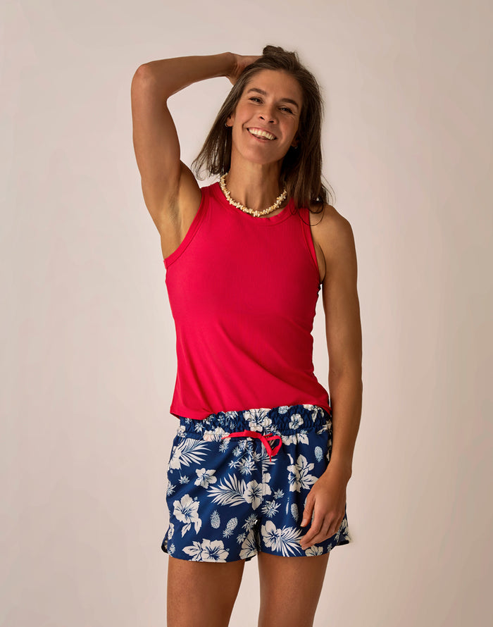 Lyra Rib Tank: Watermelon