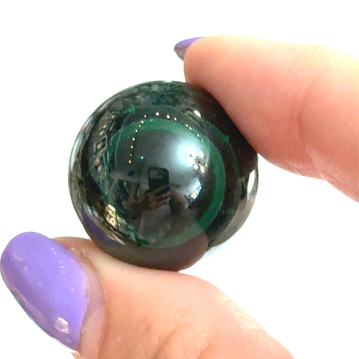 Malachite Sphere | Ethically Sourced Crystal for Transformation, Protection & Heart Healing