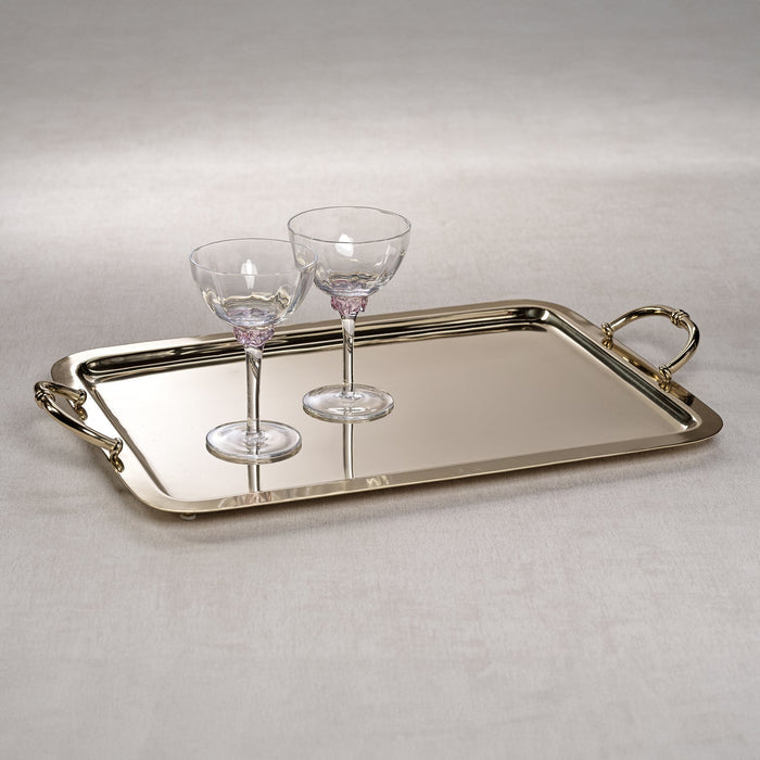 Manetta Steel & Brass Tray - Polished Gold - 5 sizes - Trays by Carlyle Avenue