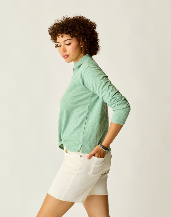 Mara Slub Polo: Haze - FINAL SALE