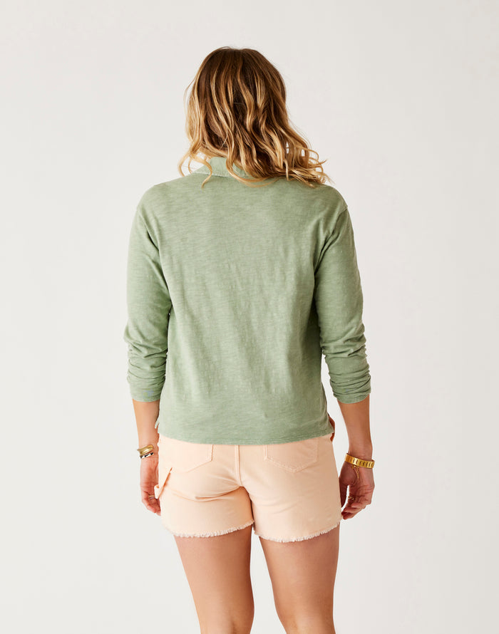 Mara Slub Polo: Light Cilantro - FINAL SALE