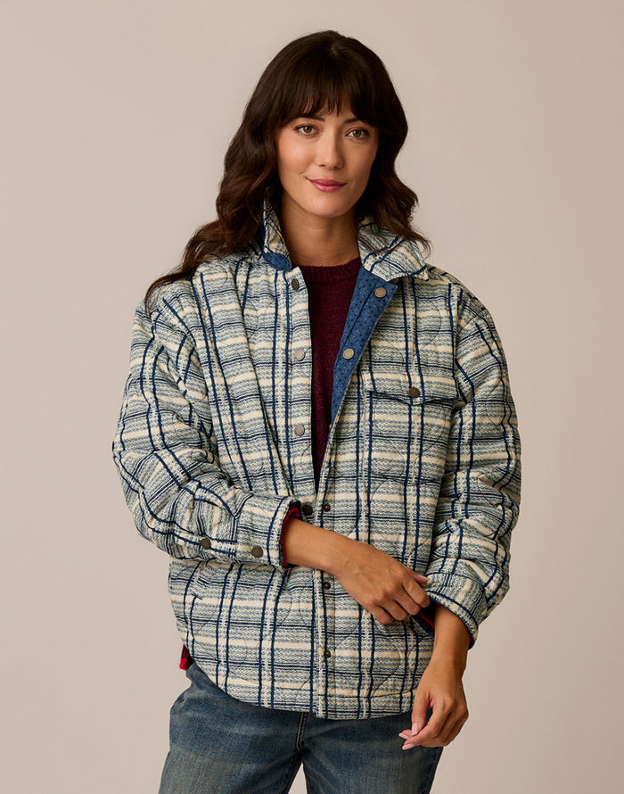 Marais Reversible Jacket: Orion Fleur/Tweed