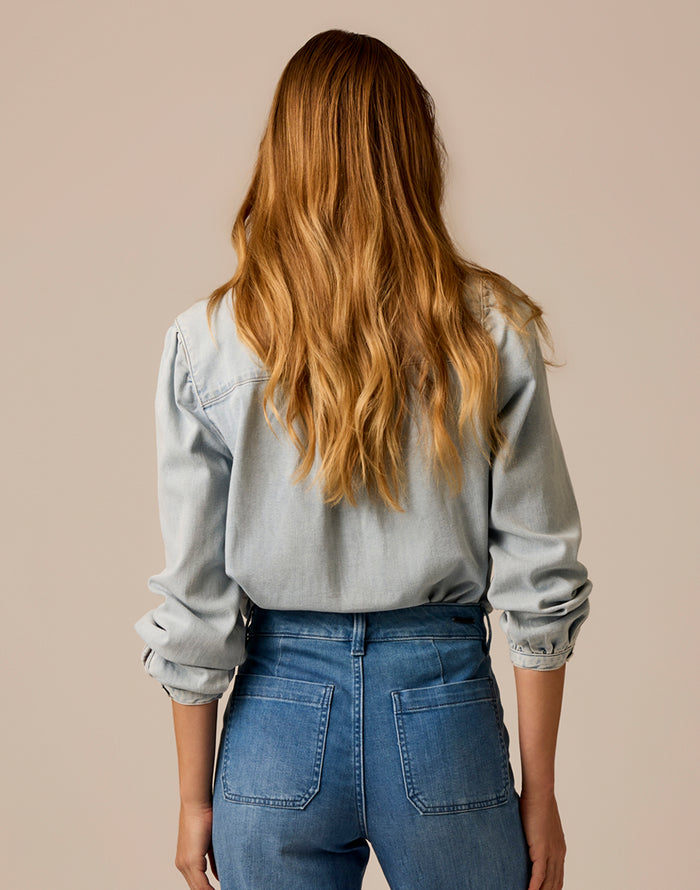 Marin Lightweight Denim Top: Savannah