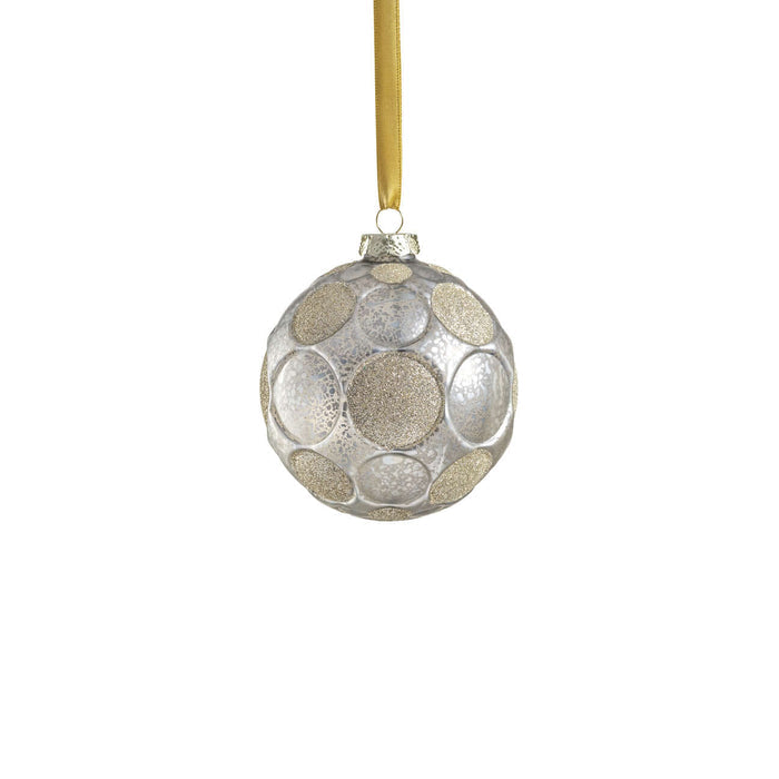 Matte Frosted Whisper Glass Ornament - Silver & Gold - Ornaments by Carlyle Avenue
