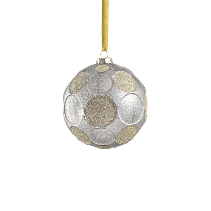 Matte Frosted Whisper Glass Ornament - Silver & Gold - Ornaments by Carlyle Avenue
