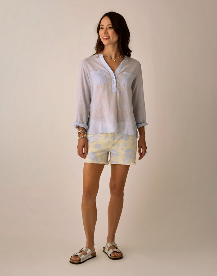 Maui 4" Short: Ecru Kokomo
