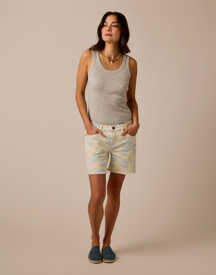 Maui 6" Short: Ecru Kokomo