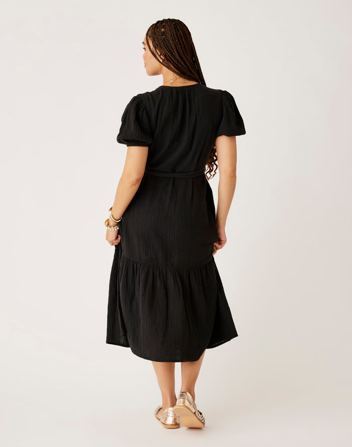 Memphis Gauze Dress: Black - FINAL SALE