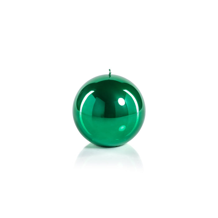 Metallic Ball Candle - Matte Pearl Green - Candles by Carlyle Avenue