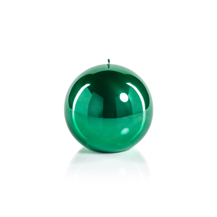Metallic Ball Candle - Matte Pearl Green - Candles by Carlyle Avenue