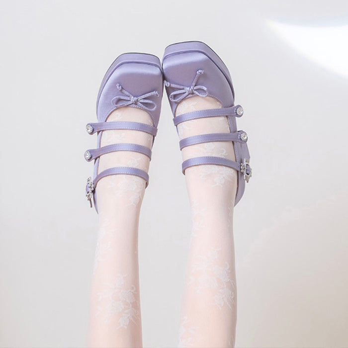 ♡ Midnight Tea ♡ - Satin High Heels