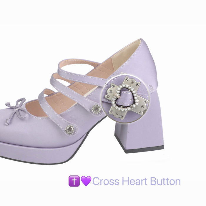 ♡ Midnight Tea ♡ - Satin High Heels