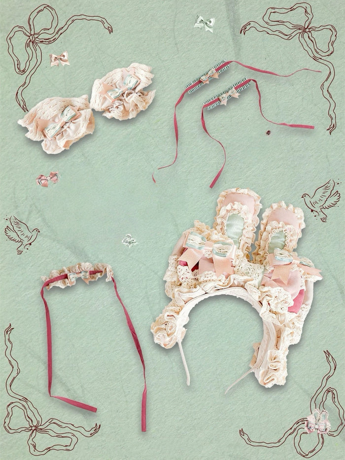75cm(60-85cm) - XS / Headband + Choker + Pair of Arm Bands + Pair of Thigh Bands (One Size)