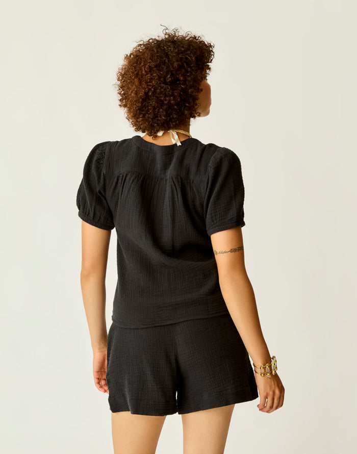 Milo Gauze Top: Black