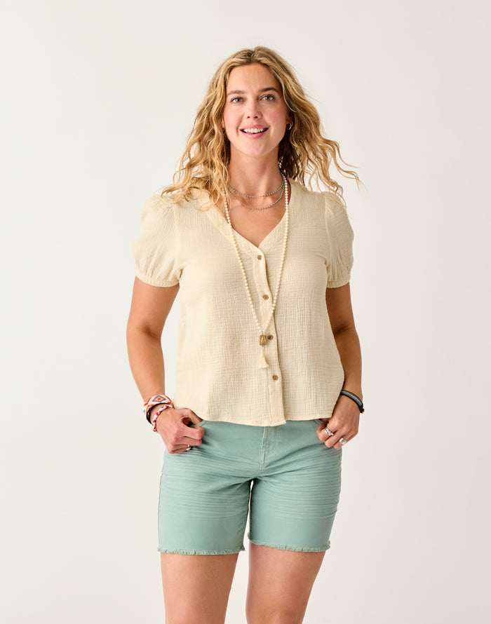 Milo Gauze Top: Dogwood - FINAL SALE