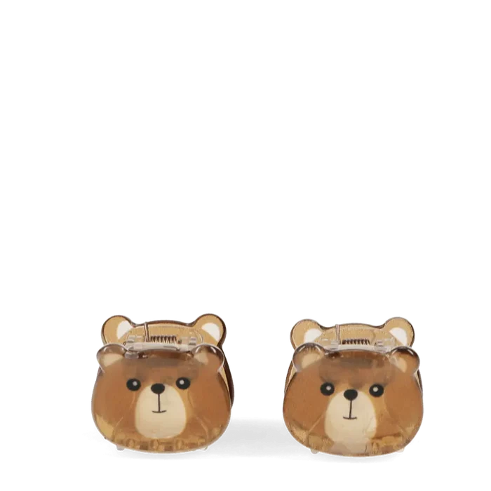 Mini Hair Claw Clips - Brown bears