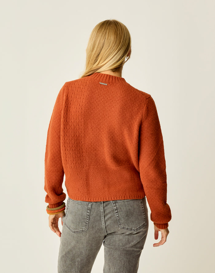 Monroe Stitched Sweater: Copper