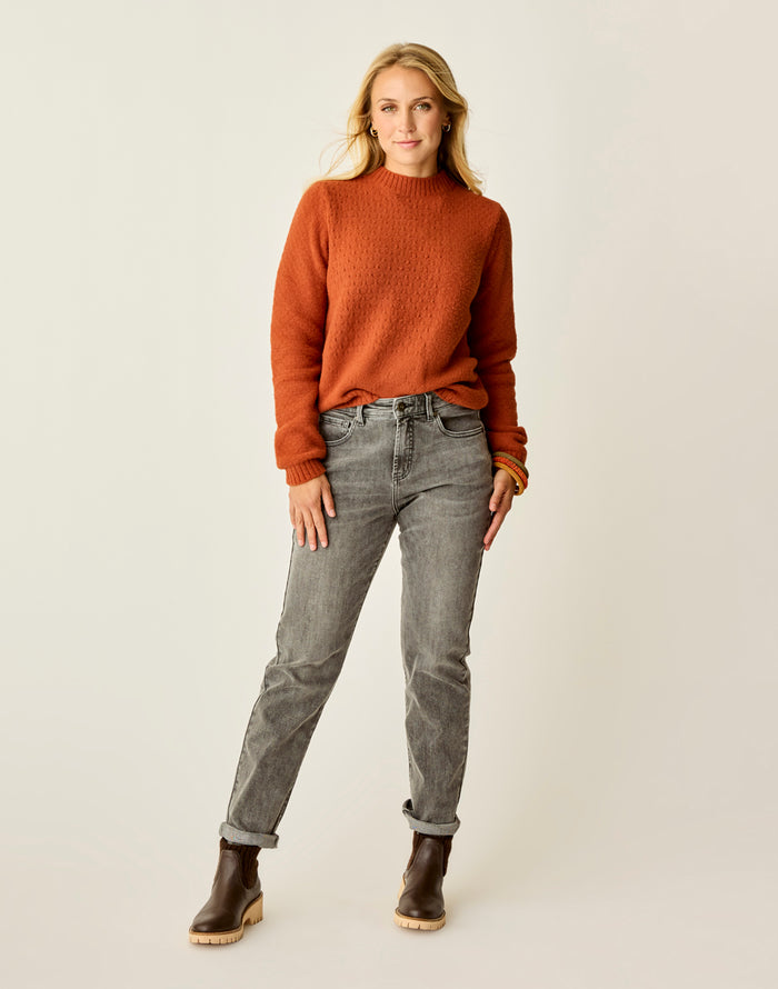 Monroe Stitched Sweater: Copper