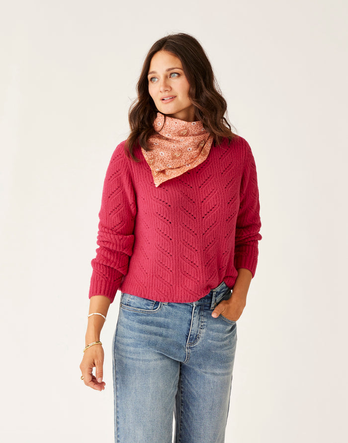 Monroe Sweater: Raspberry - FINAL SALE