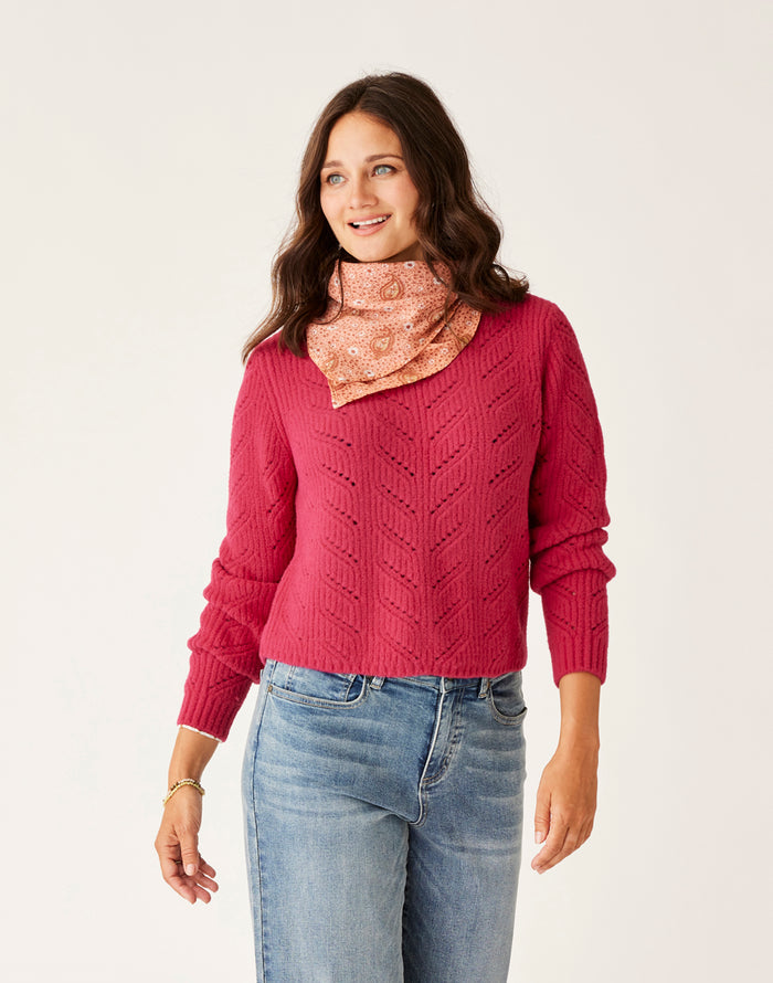 Monroe Sweater: Raspberry - FINAL SALE
