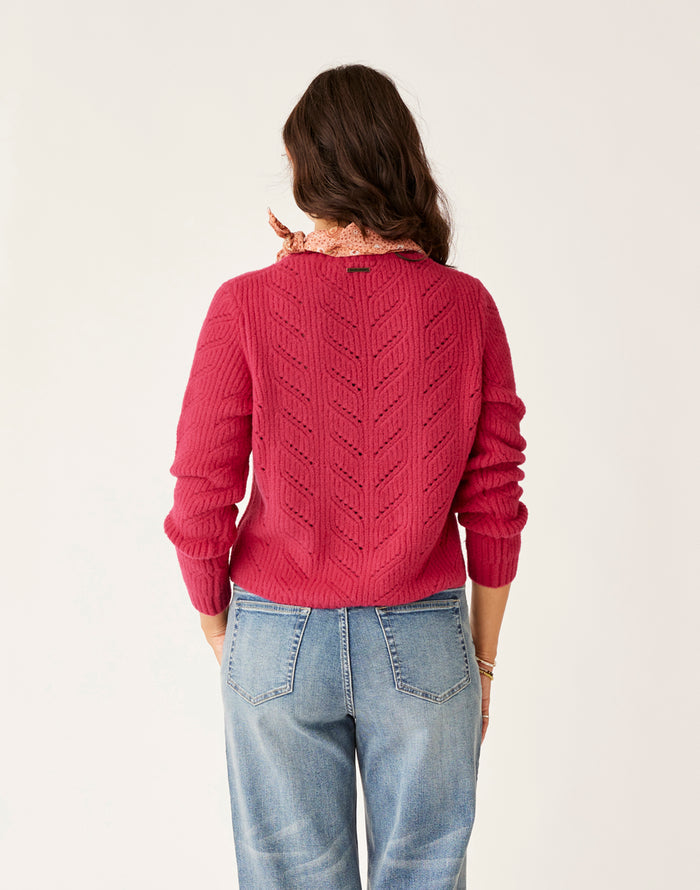 Monroe Sweater: Raspberry - FINAL SALE