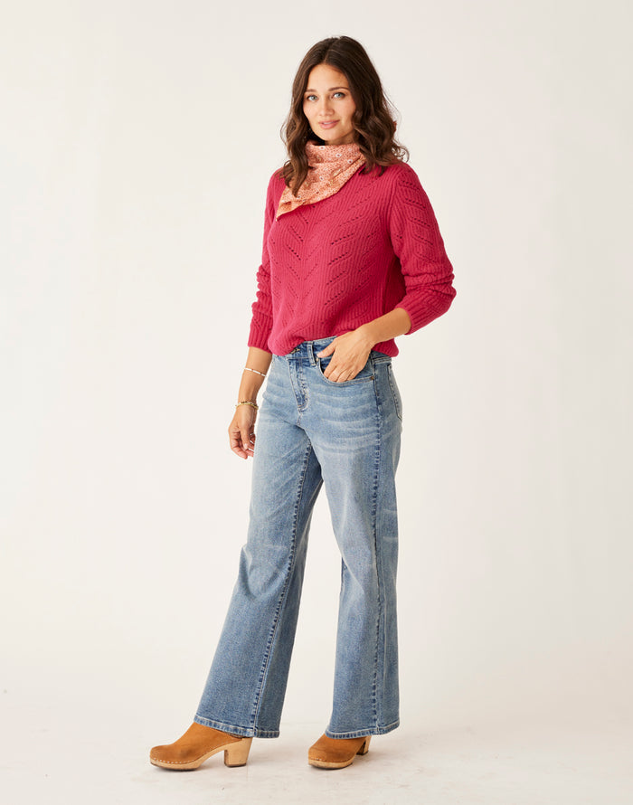 Monroe Sweater: Raspberry - FINAL SALE