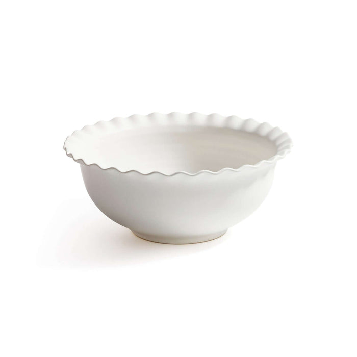 Montecito Ruffled Rim Bowl - White