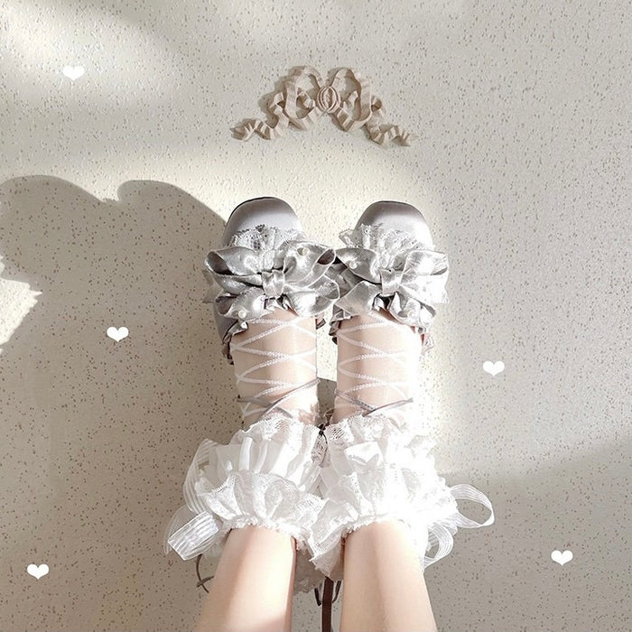 ♡ Moonlit Iris ♡ - Satin High Heels