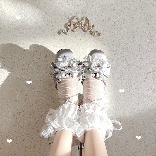 ♡ Moonlit Iris ♡ - Satin High Heels