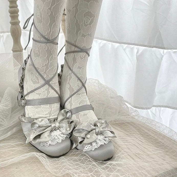 ♡ Moonlit Iris ♡ - Satin High Heels