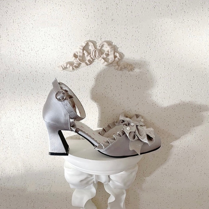 ♡ Moonlit Iris ♡ - Satin High Heels