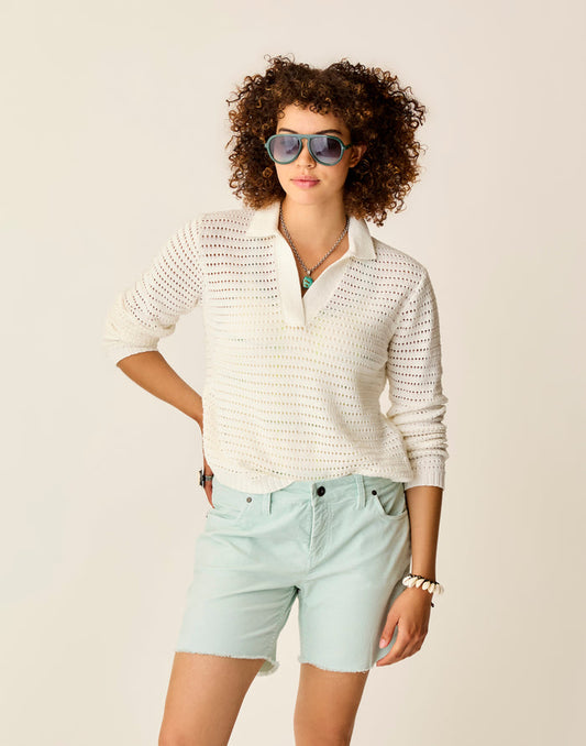 Morgan Polo Sweater: Cloud