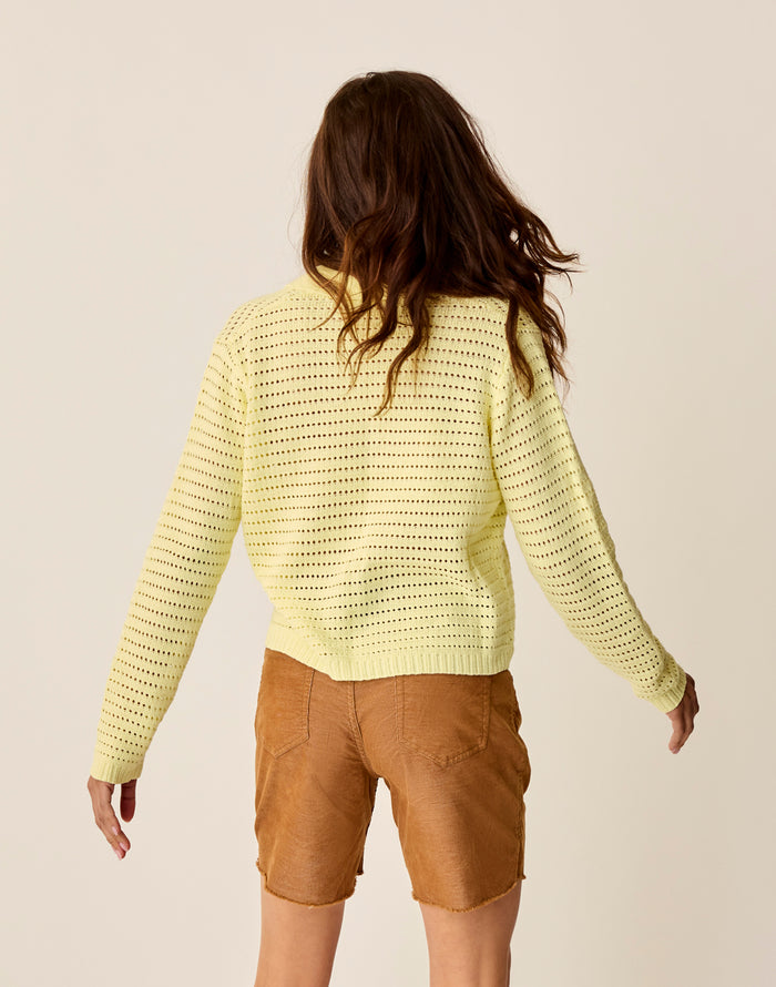 Morgan Polo Sweater: Light Limeade - FINAL SALE