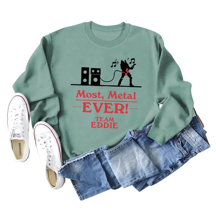 MOST MEDAL EVER Round Neck Long Sleeved Shirt for Women's Large Sweater