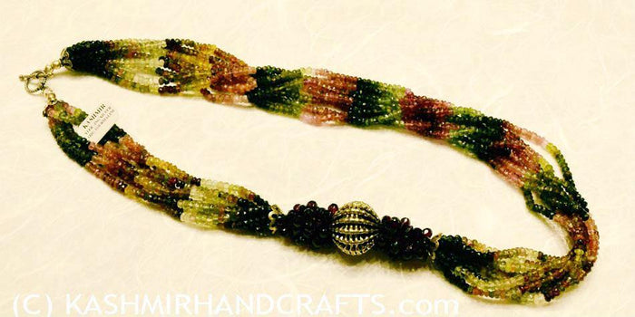 Multi Stone Natural Stone Bracelet Sterling Silver Oval - Kashmir Designs