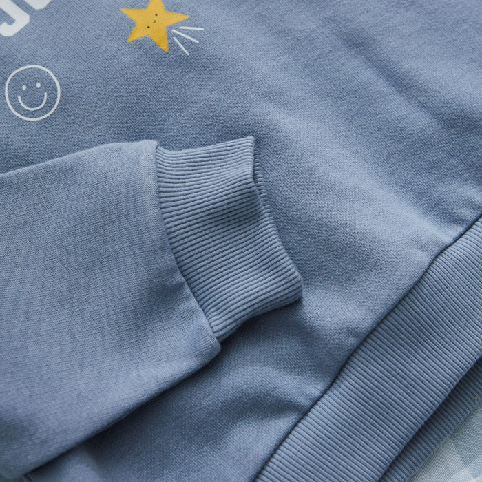My Kids Personalised Blue Cartoon Sweatshirt