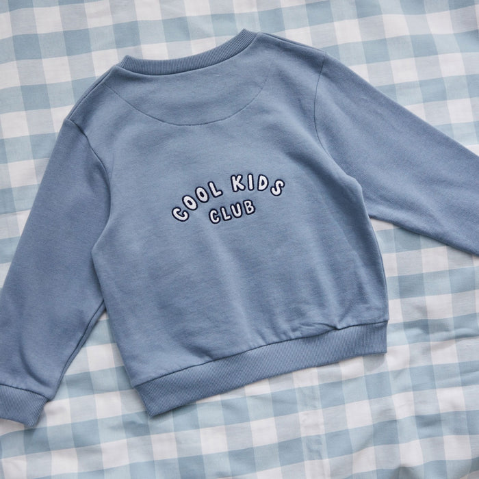 My Kids Personalised Blue Cool Kids Club Sweatshirt
