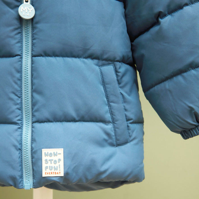 My Kids Personalised Blue Padded Jacket