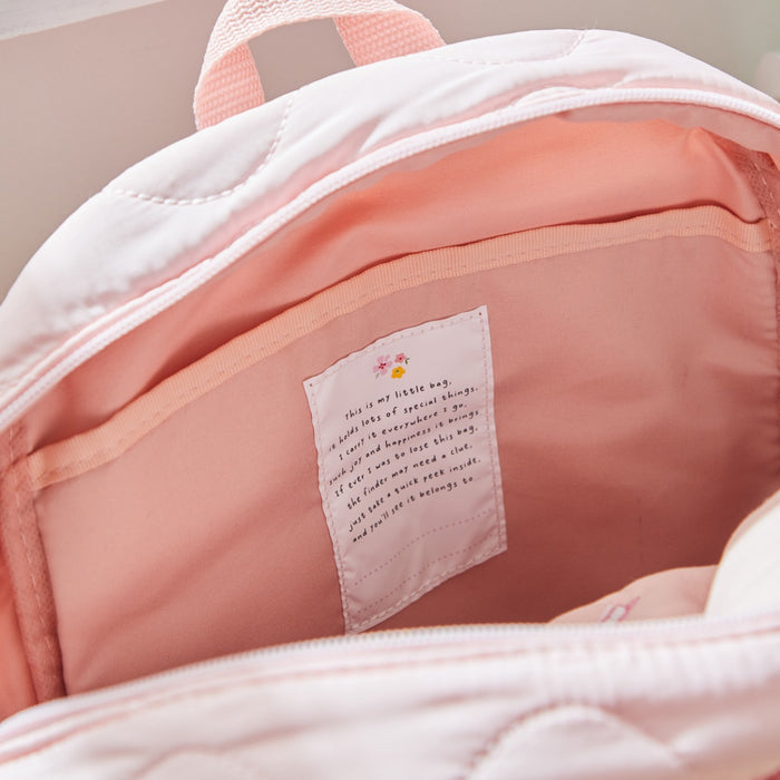 My Kids Personalised Bow Quilted Medium Backpack