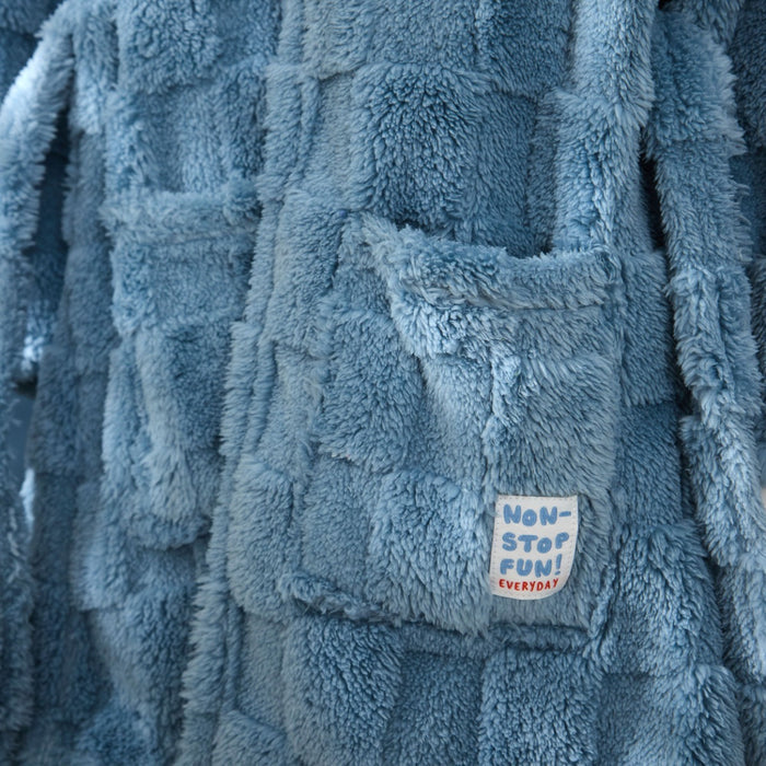 My Kids Personalised Checkerboard Fleece Robe