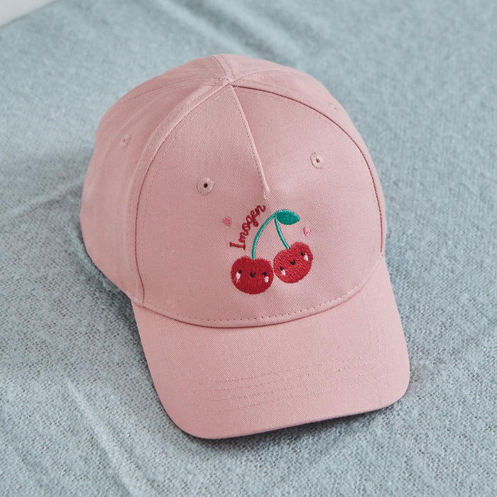 My Kids Personalised Cherry Pink Baseball Cap