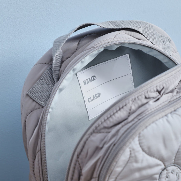 My Kids Personalised Dream Team Large Grey Quilted Backpack
